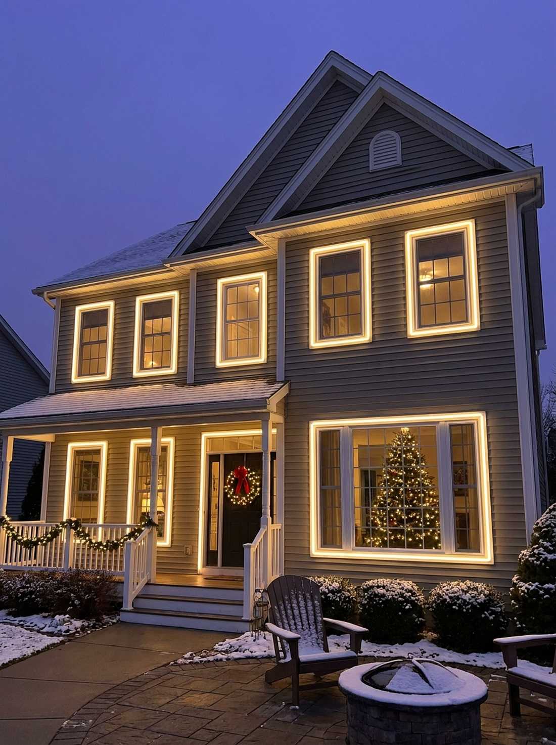 window frame outline lighting