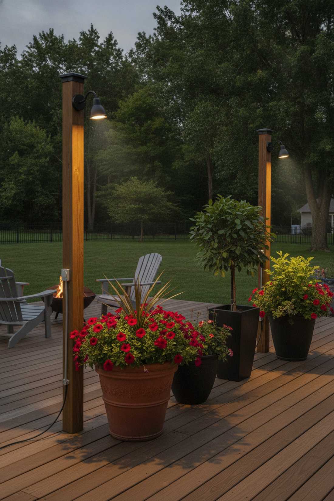 adjustable downlights for container gardens