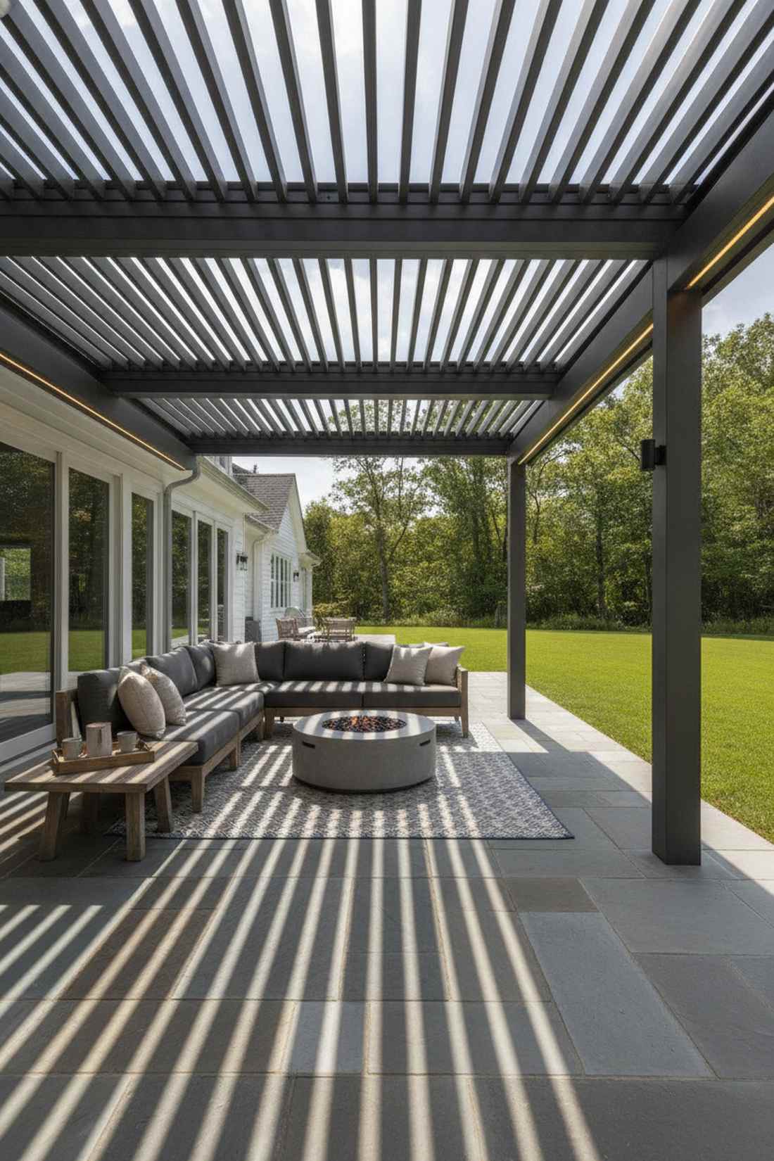aluminum louvered roof system