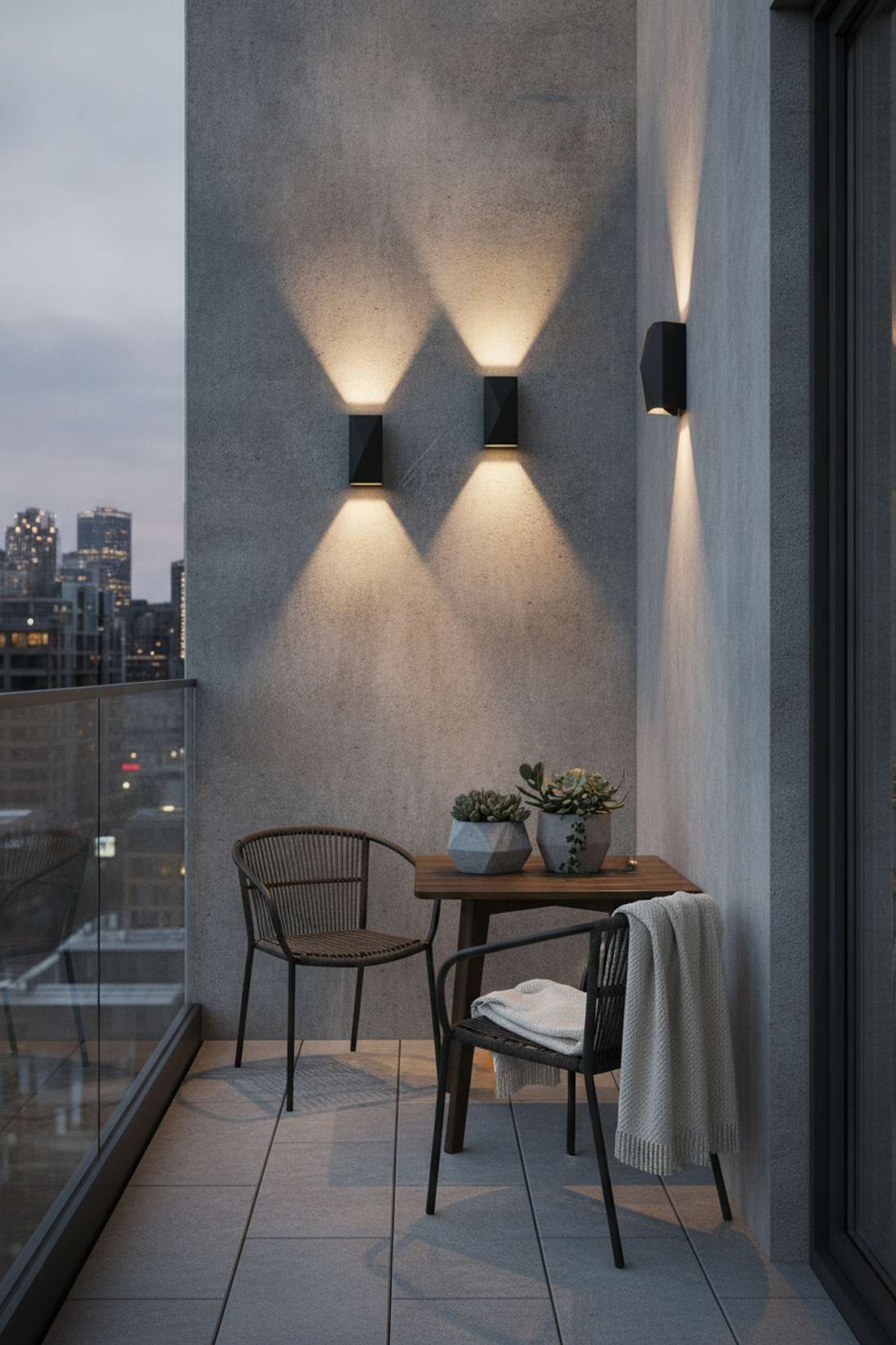 angular geometric sconce