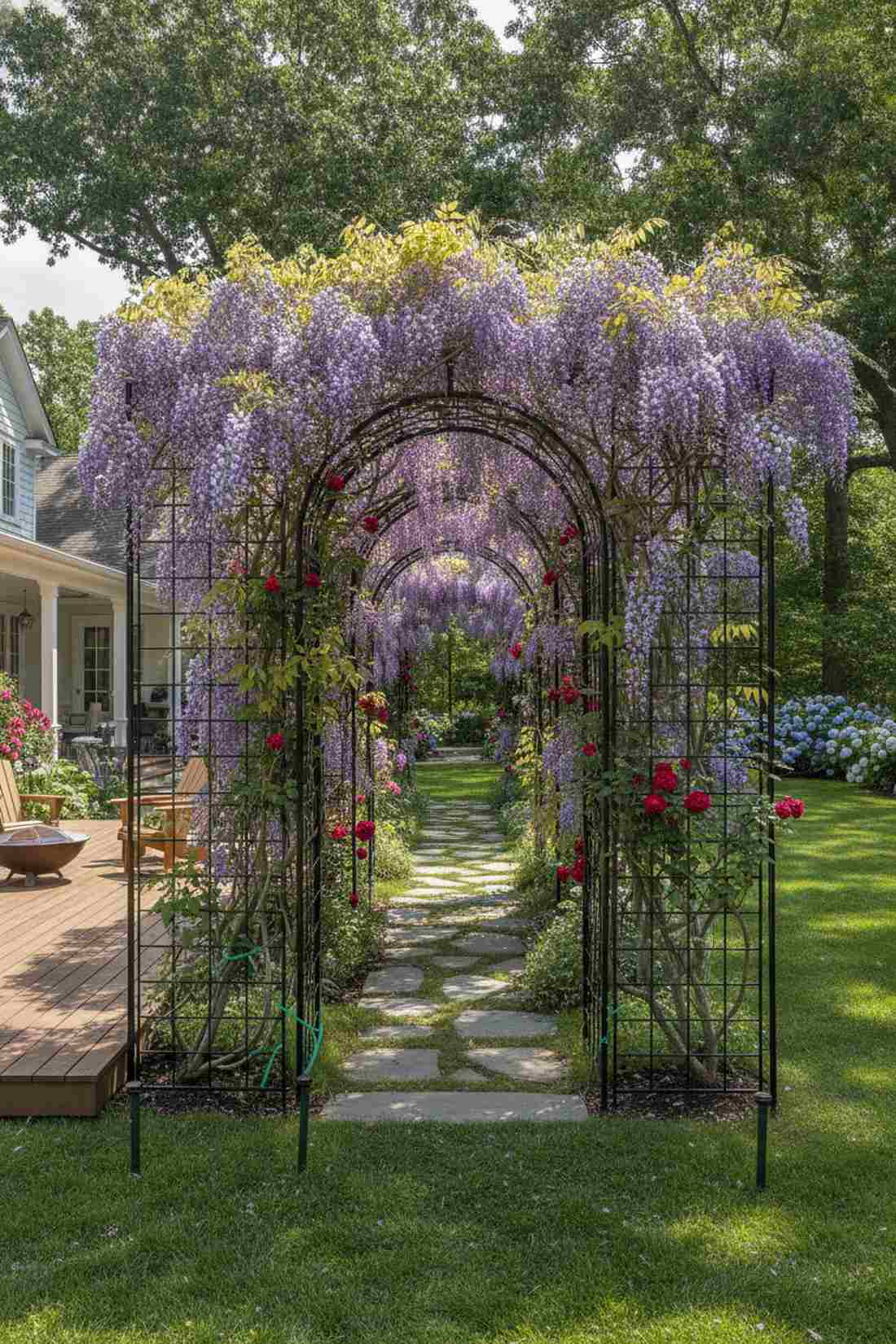 arched trellis gateways