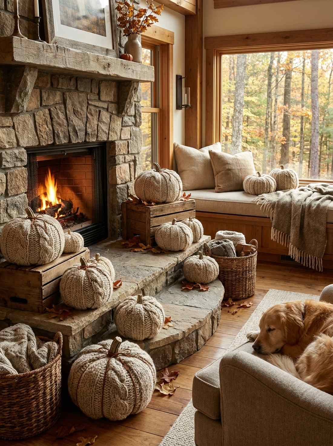 chunky knit pumpkin cozies