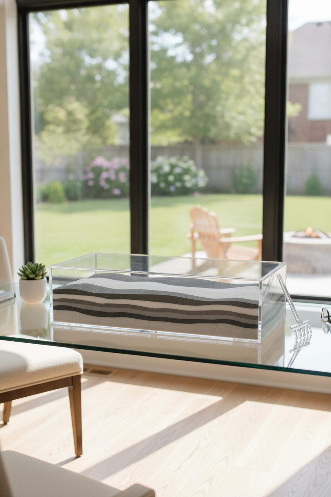 clear acrylic layered garden