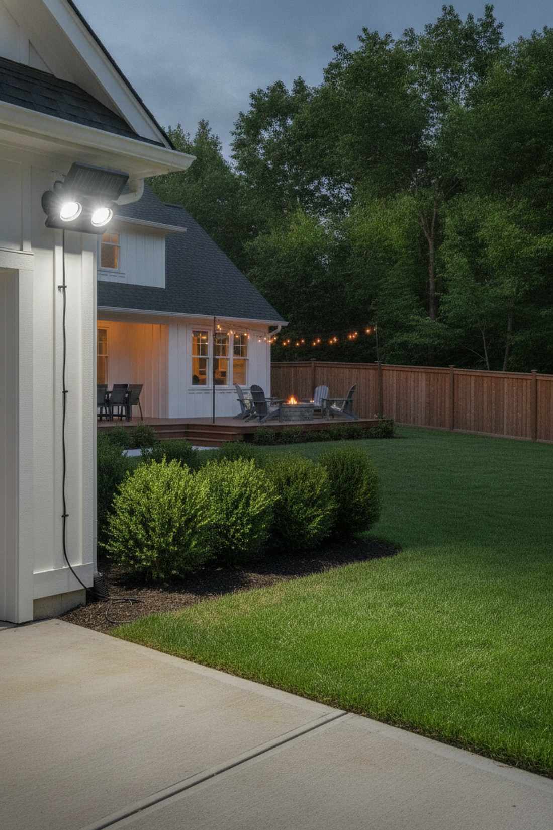 dual head security floodlights