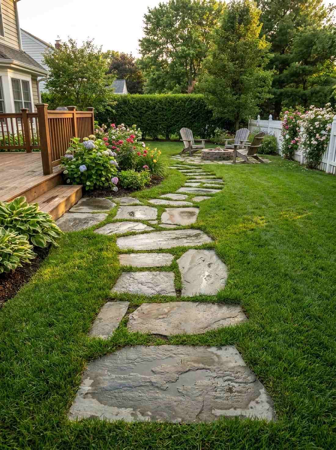 flagstone stepping path