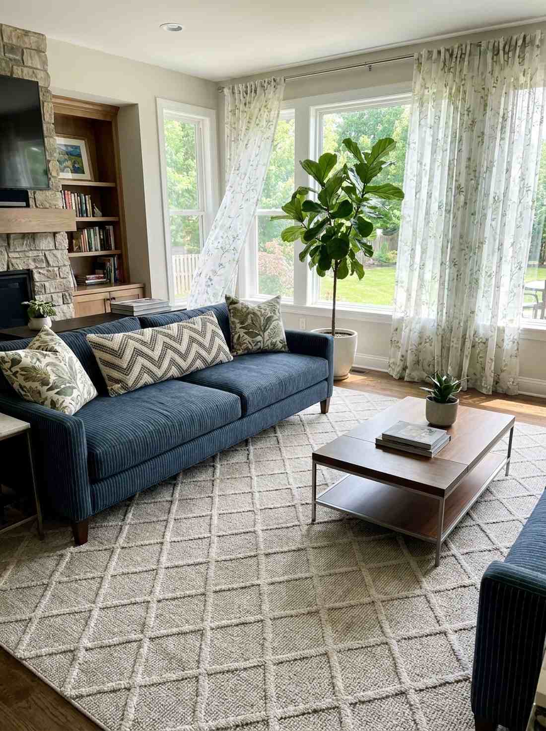 geometric and organic pattern pairing