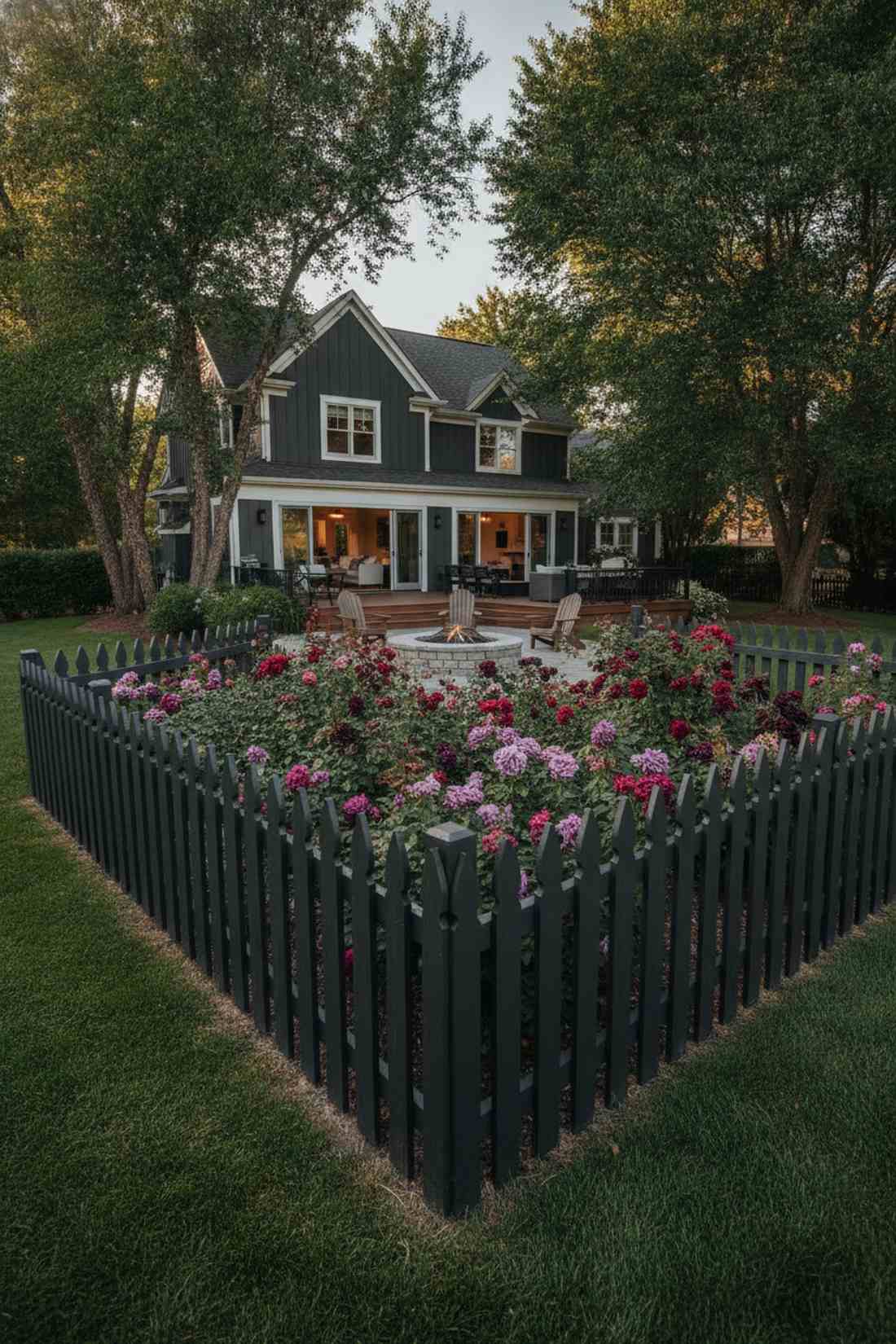 gothic pointed picket fence