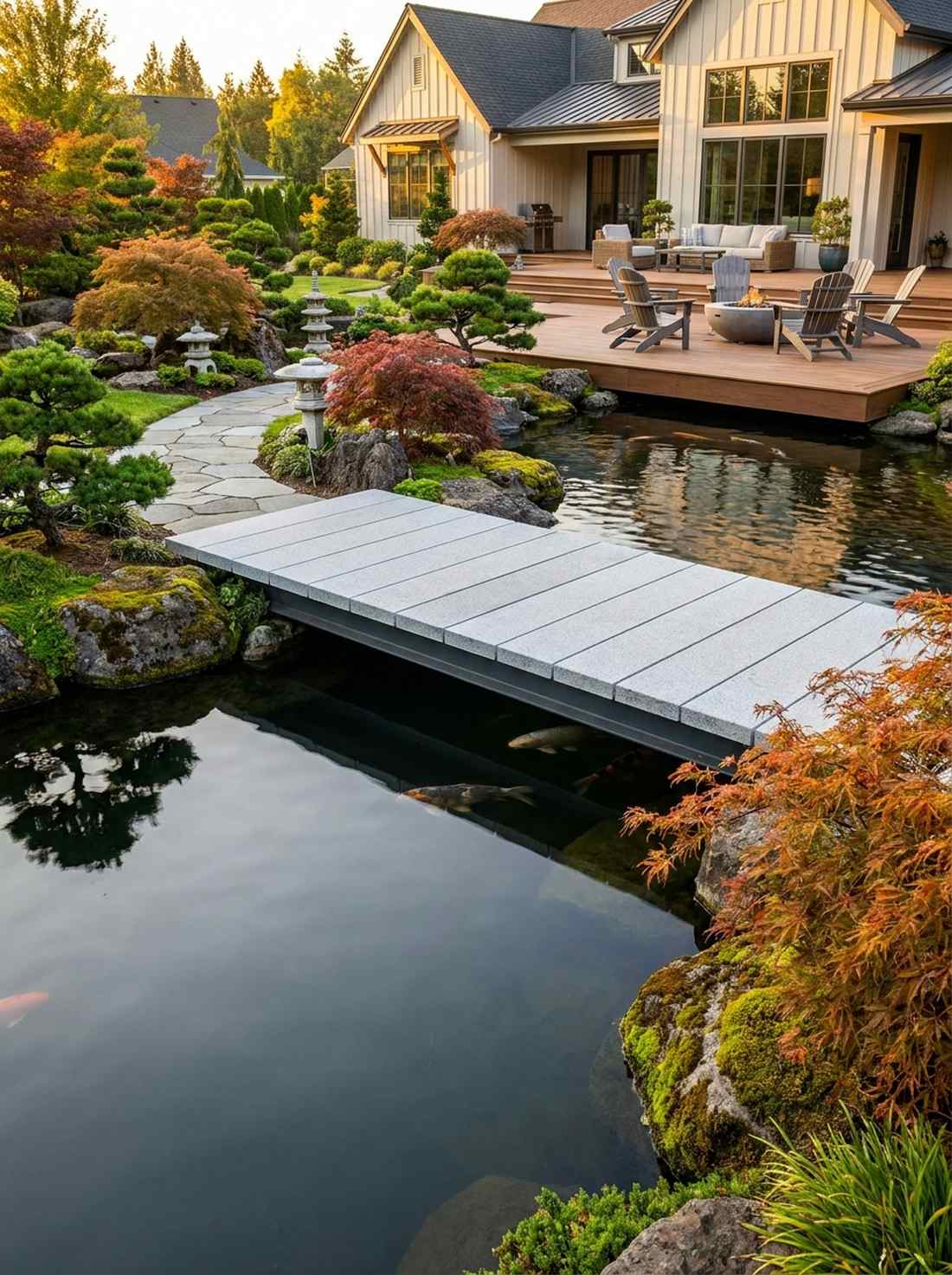 granite plank bridge with steel reinforcement