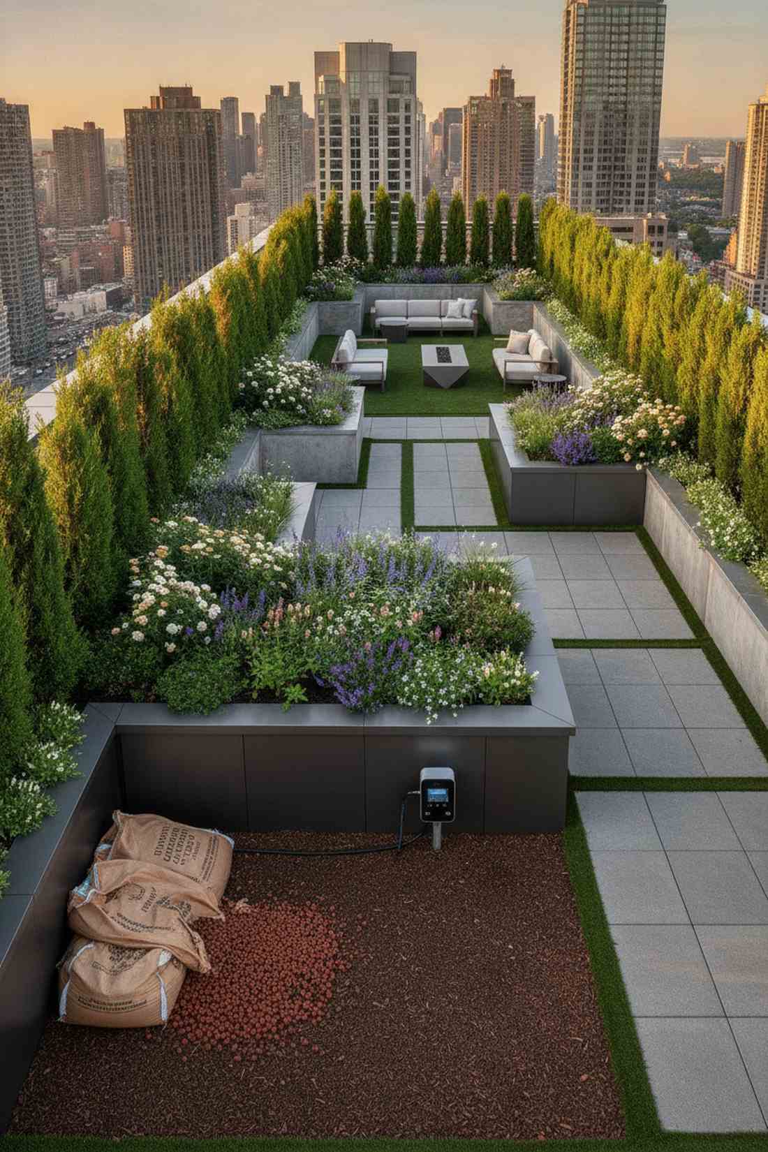 intensive rooftop gardens