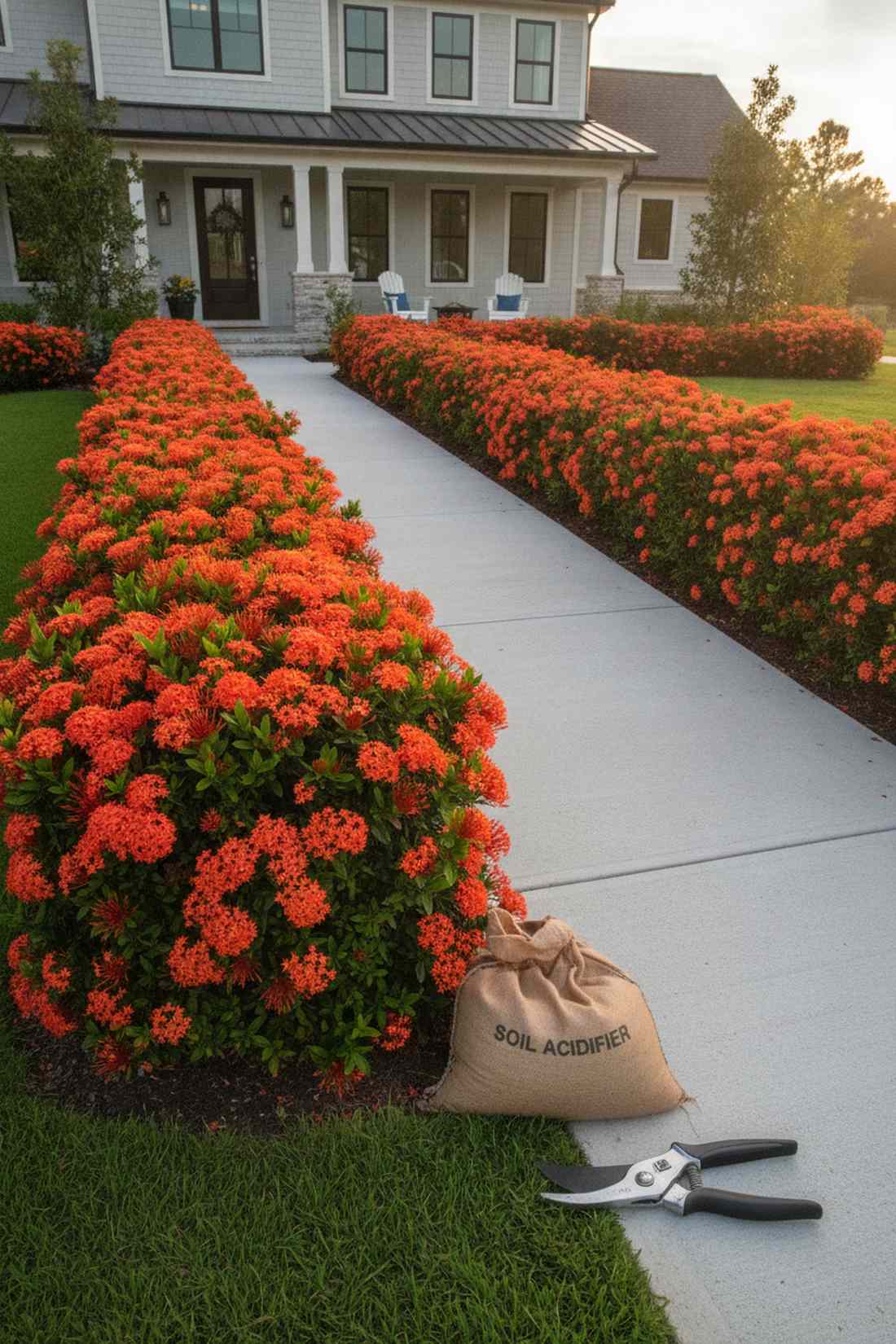 ixora orange flame
