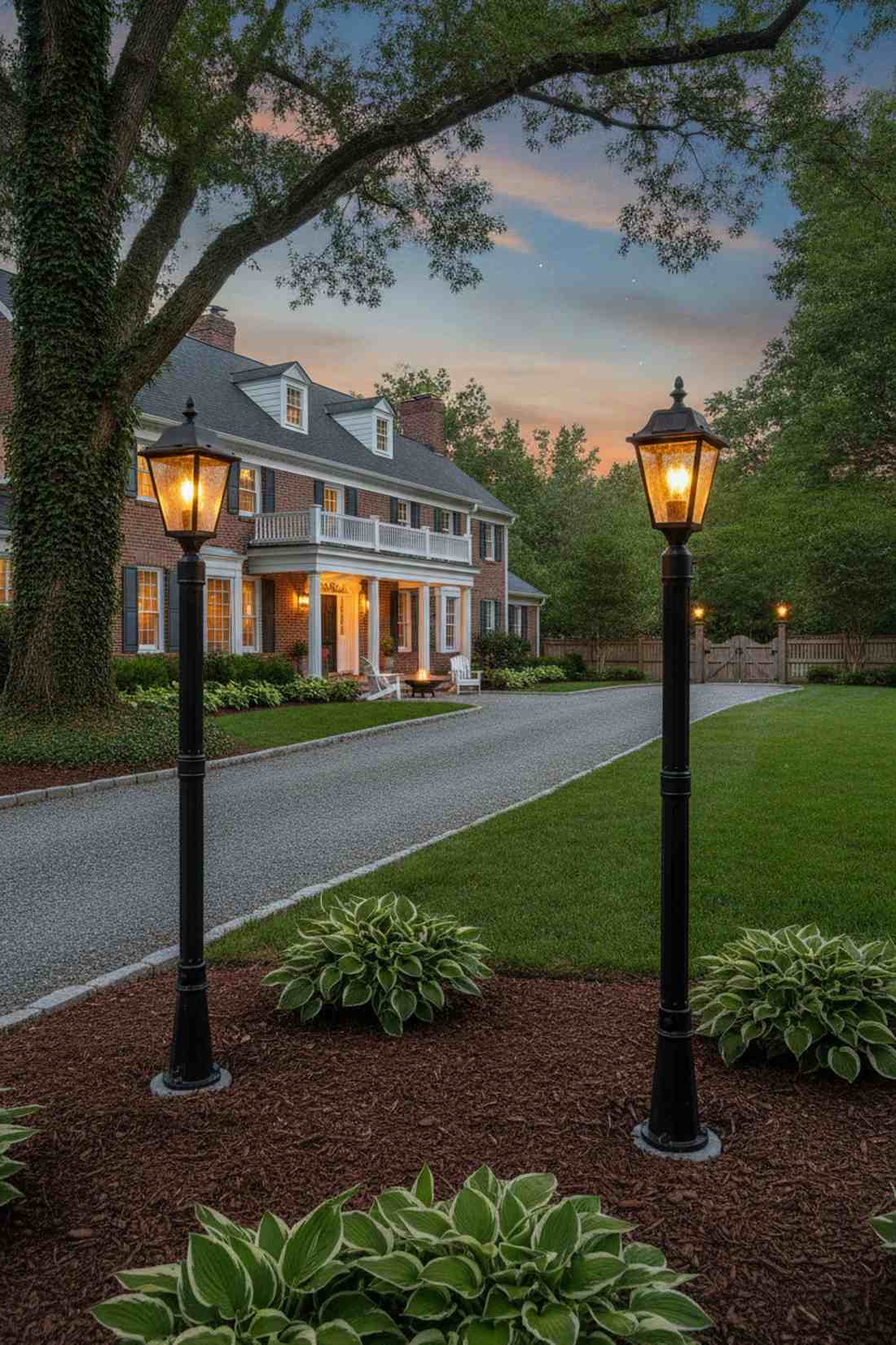 lantern style pathway posts