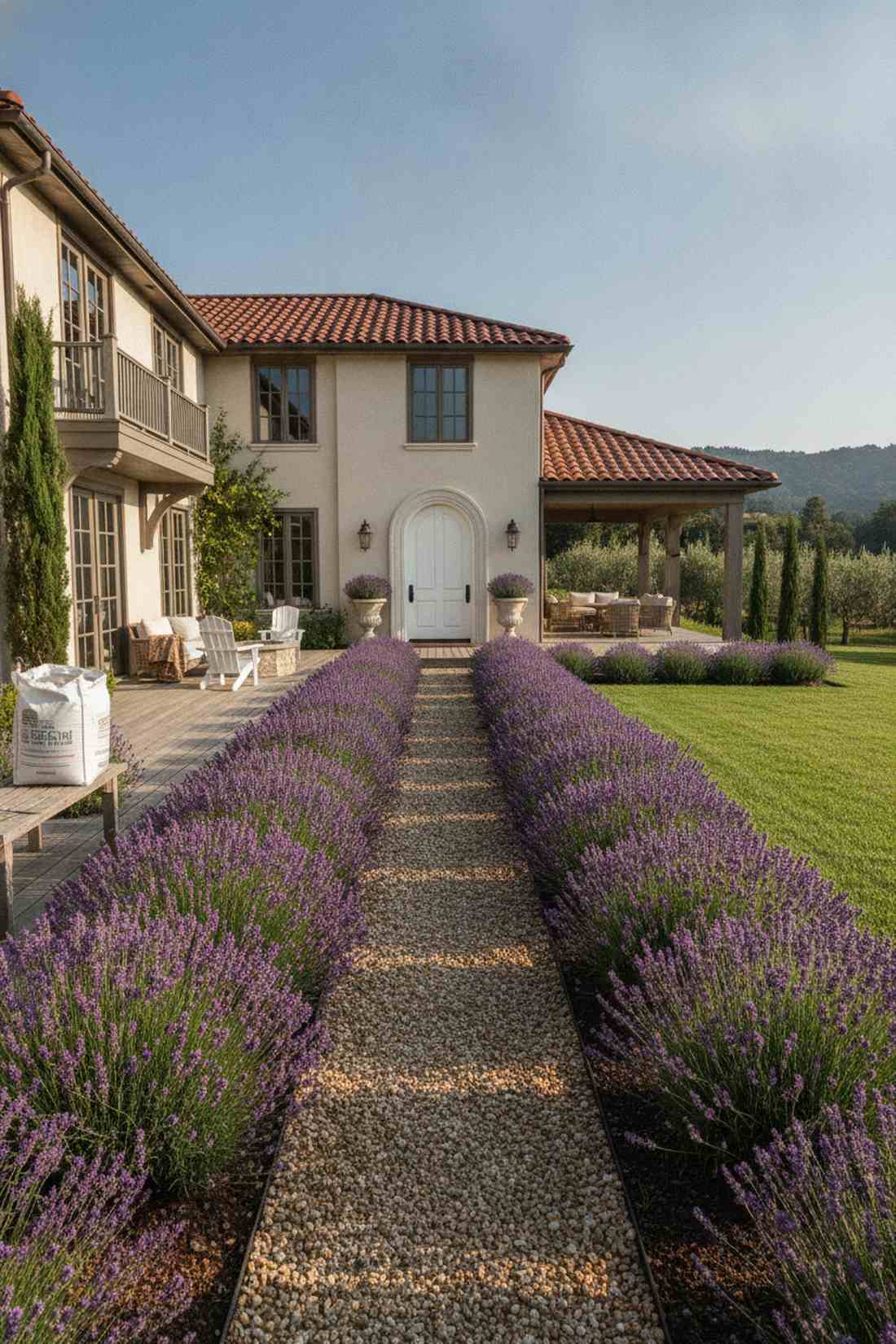 lavender hedge rows