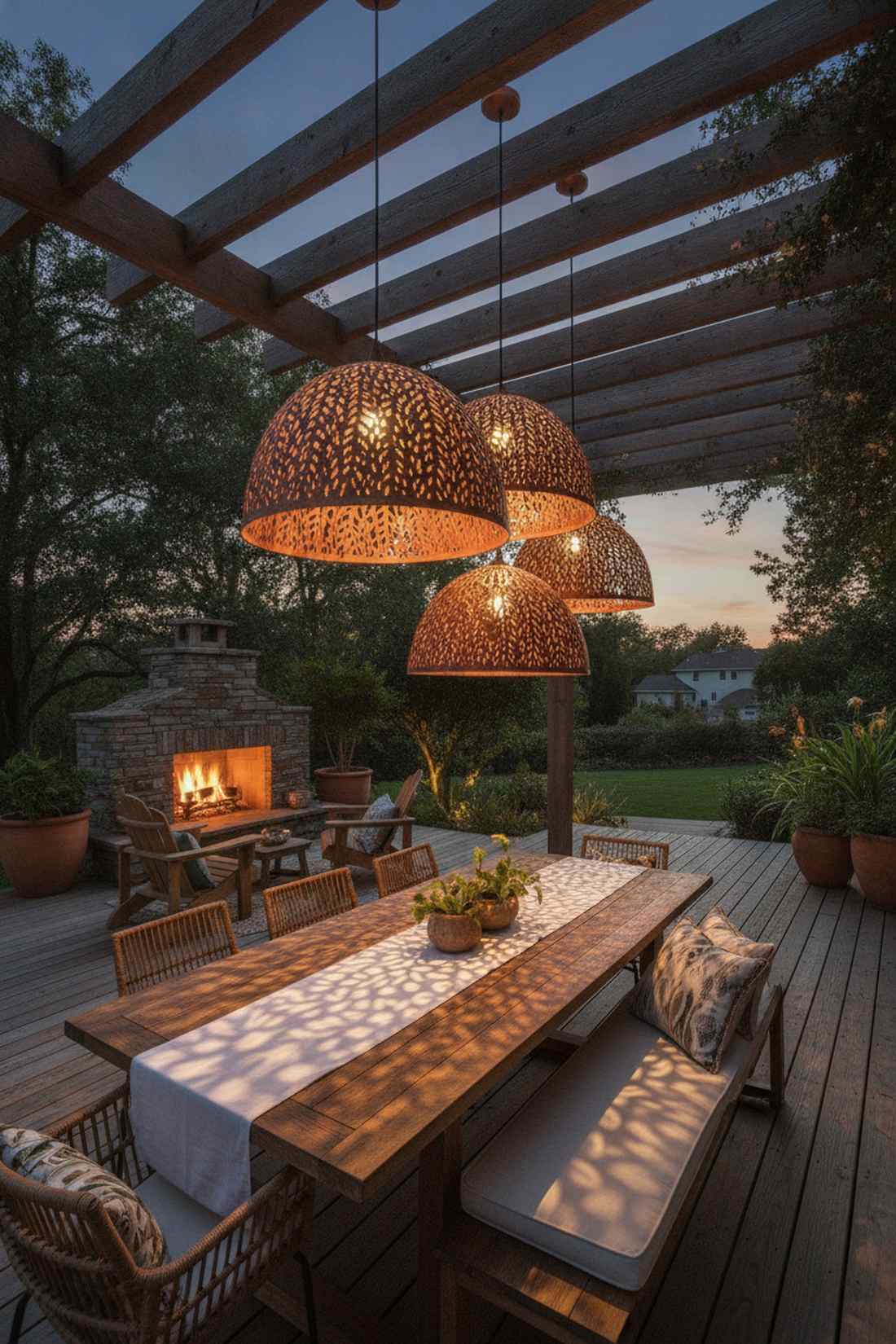 leaf canopy pendants