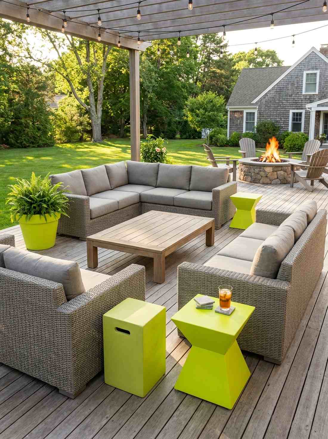 lime accent side tables
