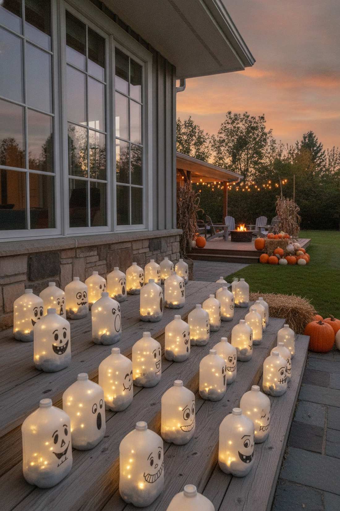 milk jug ghost lanterns