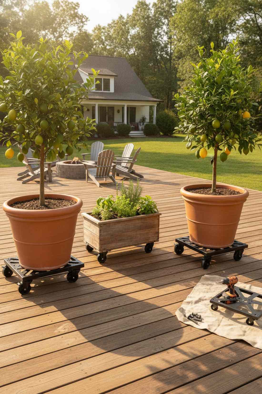 mobile rolling planters