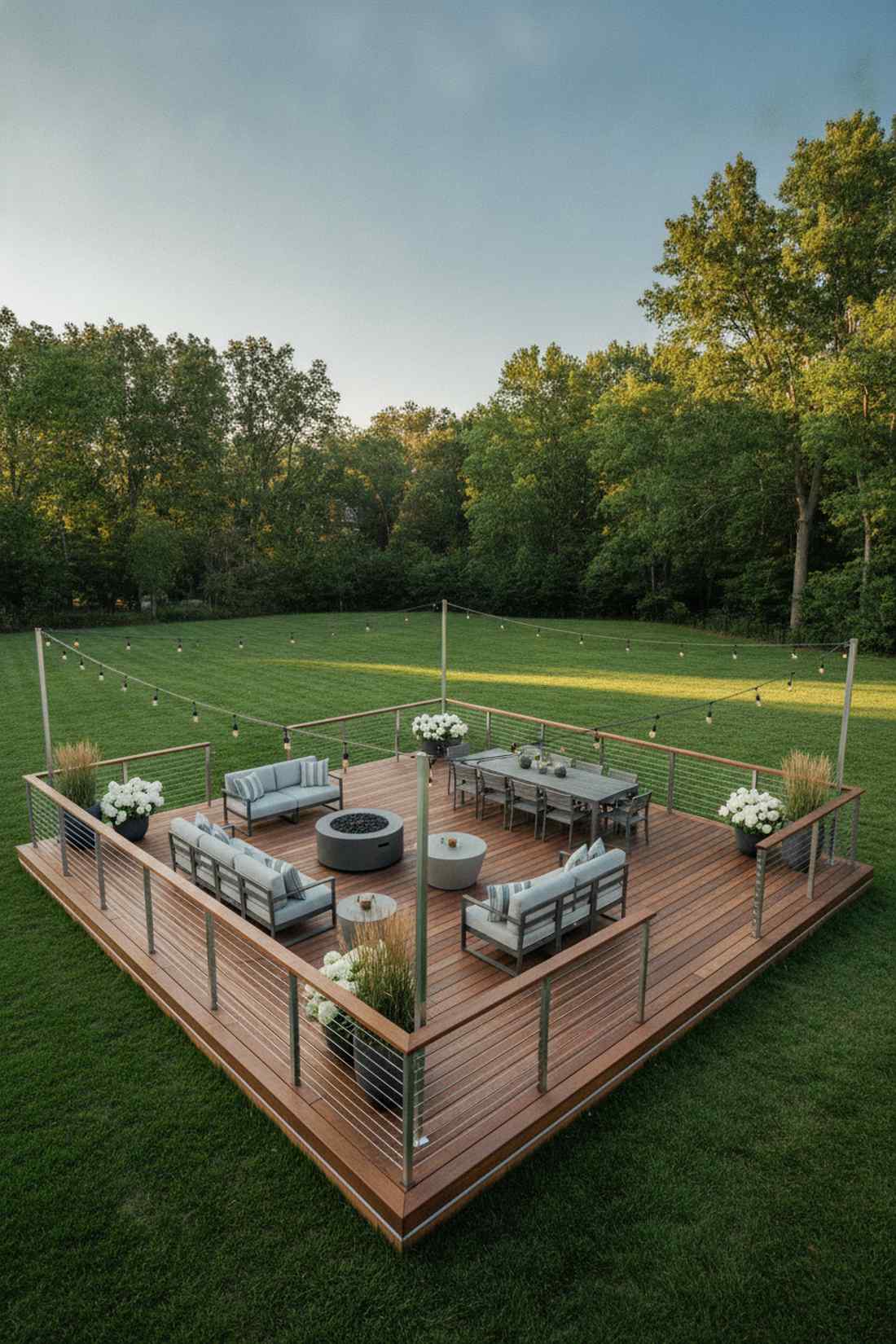 open rectangular party platform