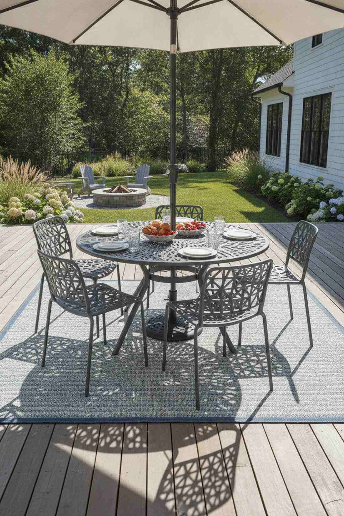 perforated metal dining groups