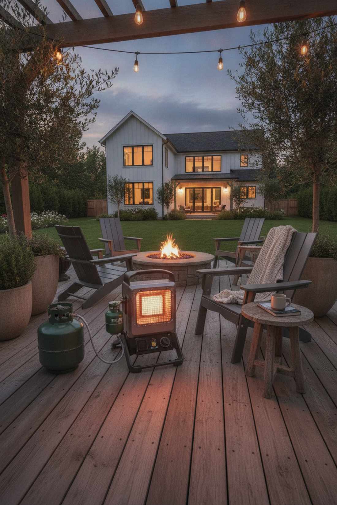 portable propane camping style heater