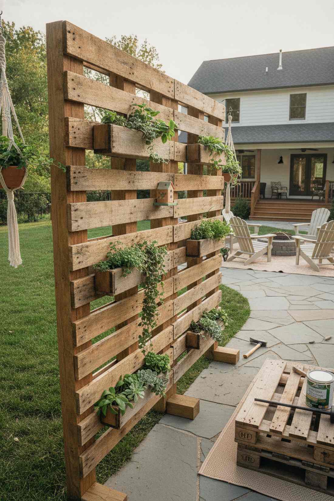 reclaimed wood pallet wall
