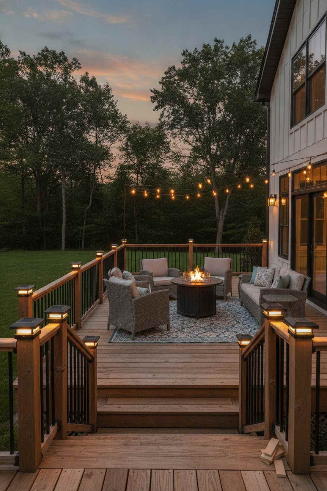 solar railing cap lights