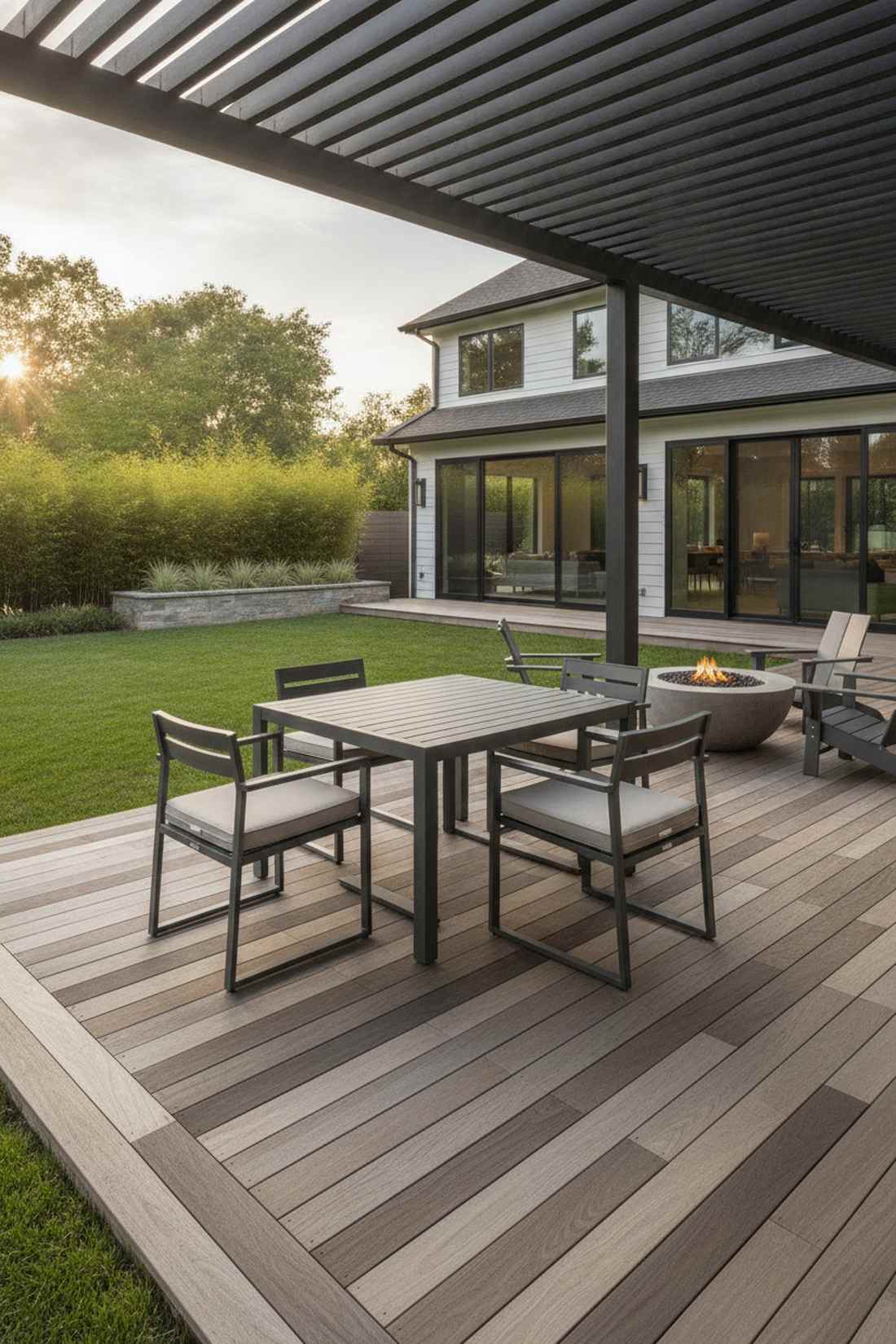 square aluminum dining set