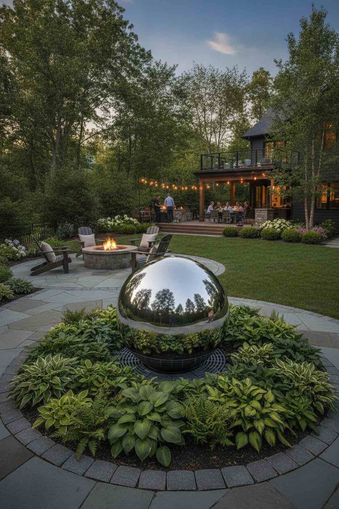 stainless steel sphere fountain