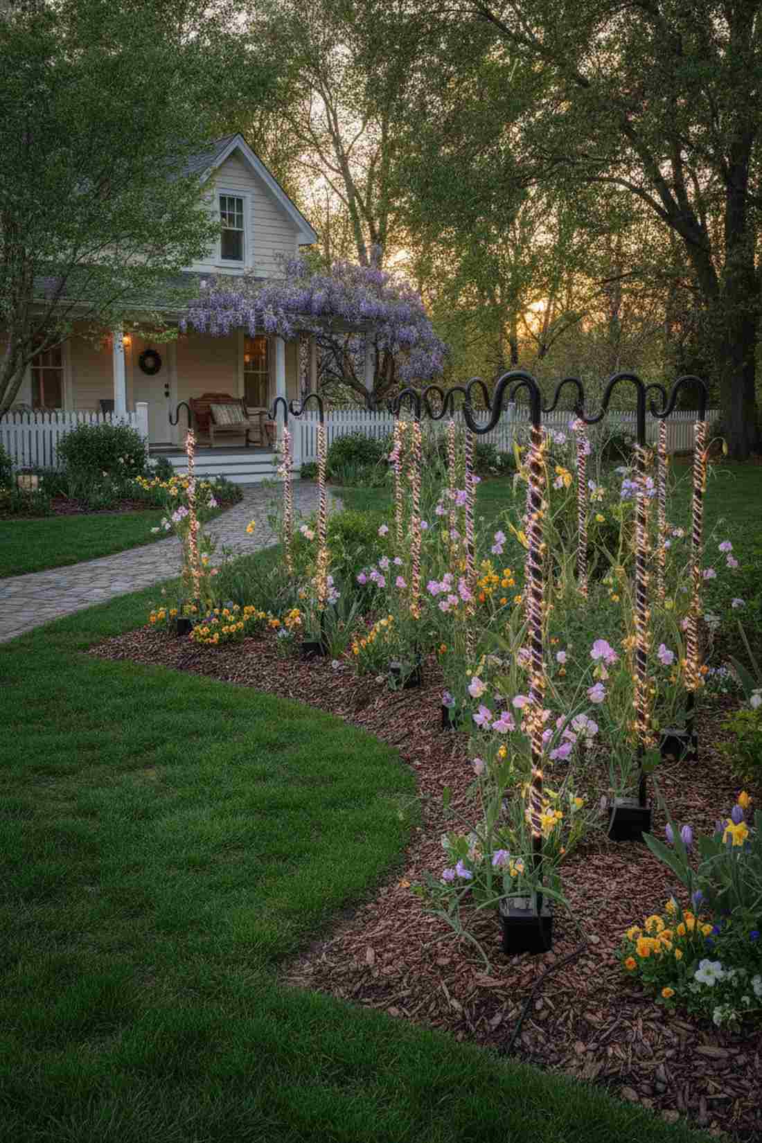 sweet pea shepherd hook spirals