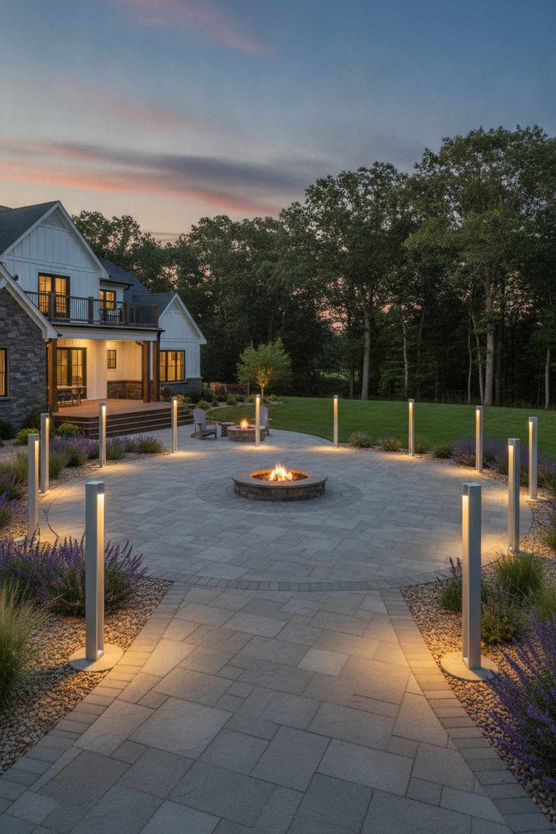 tall column lights