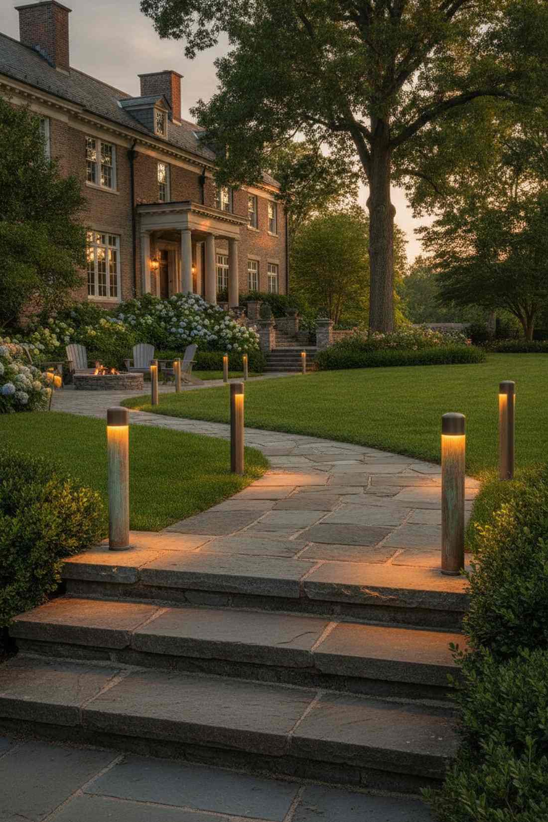 tapered column path lights