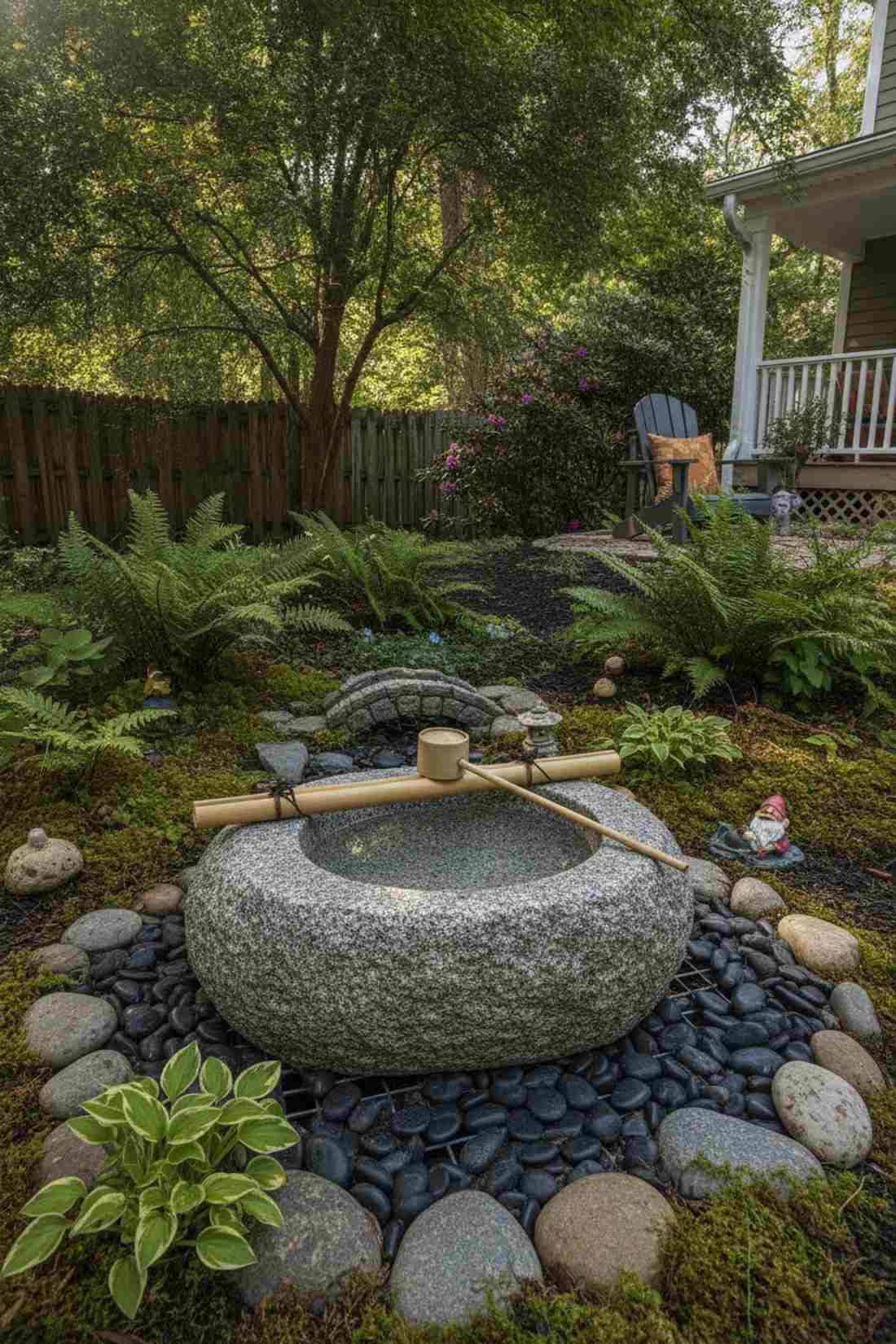tsukubai stone basin