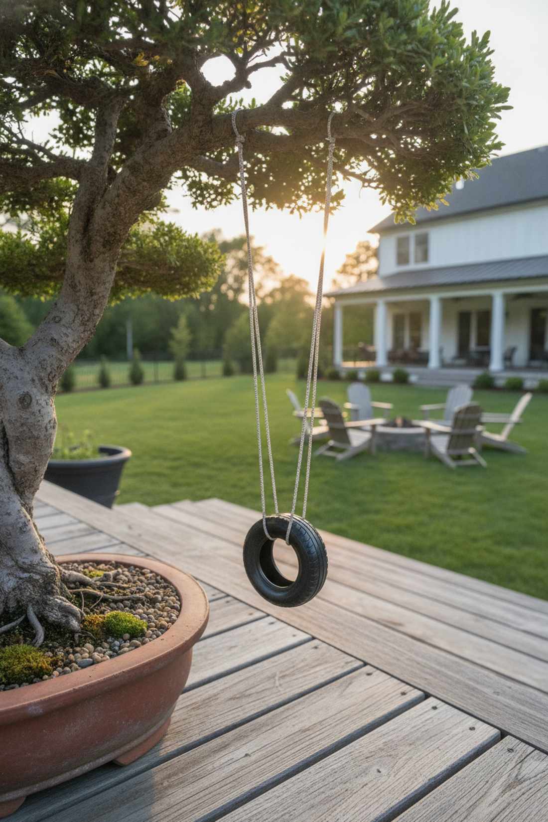 twig tire swings