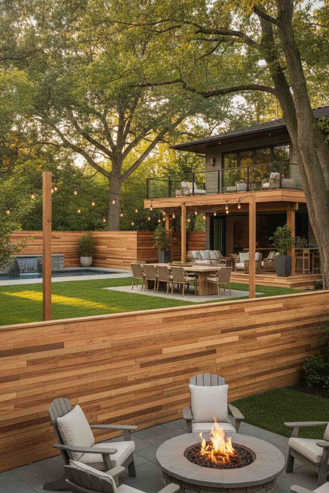 varied width horizontal fence