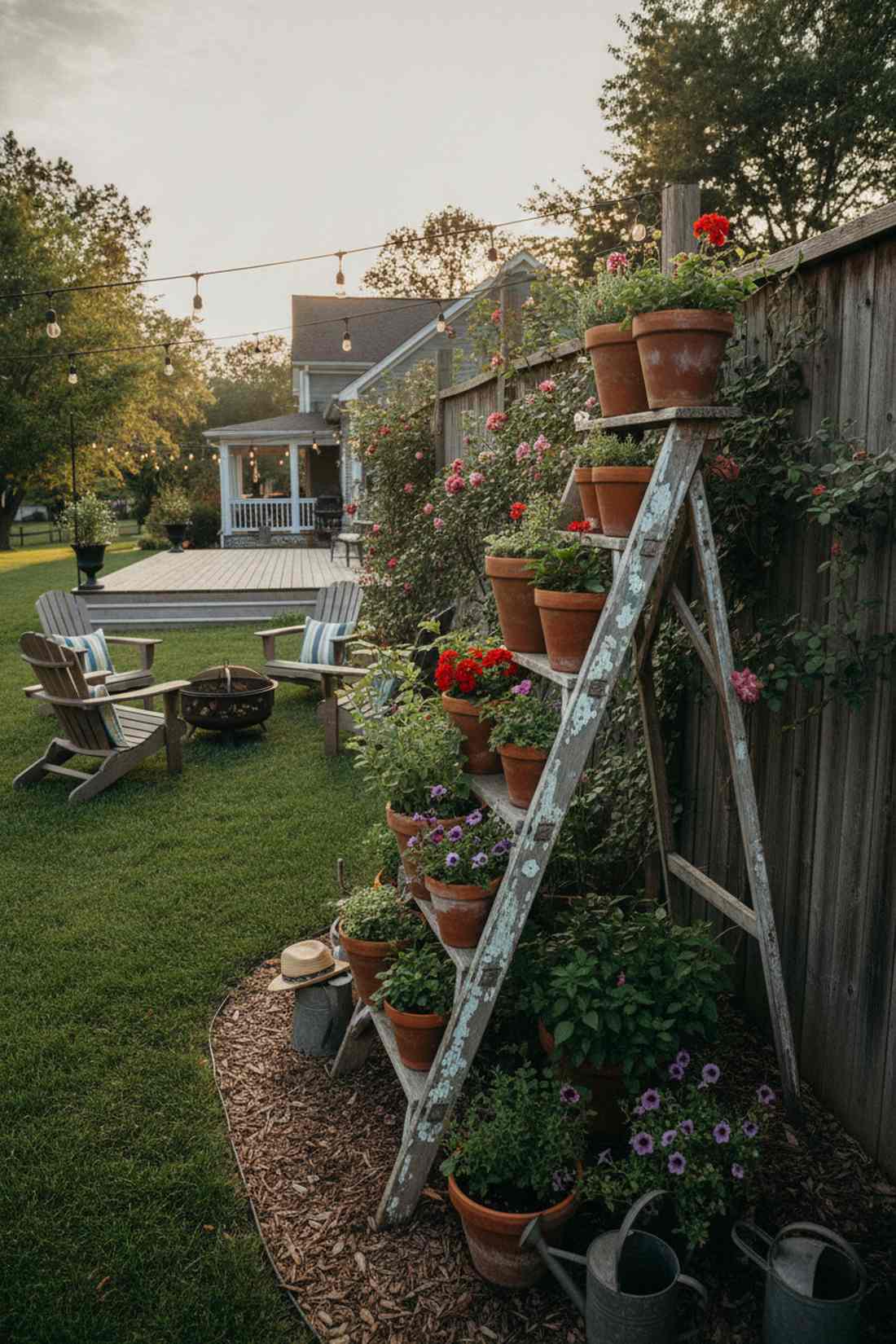 vintage step ladder conversion