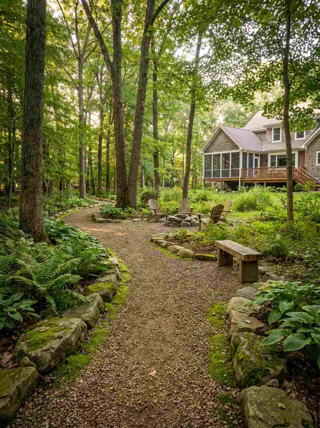 woodland hiking path