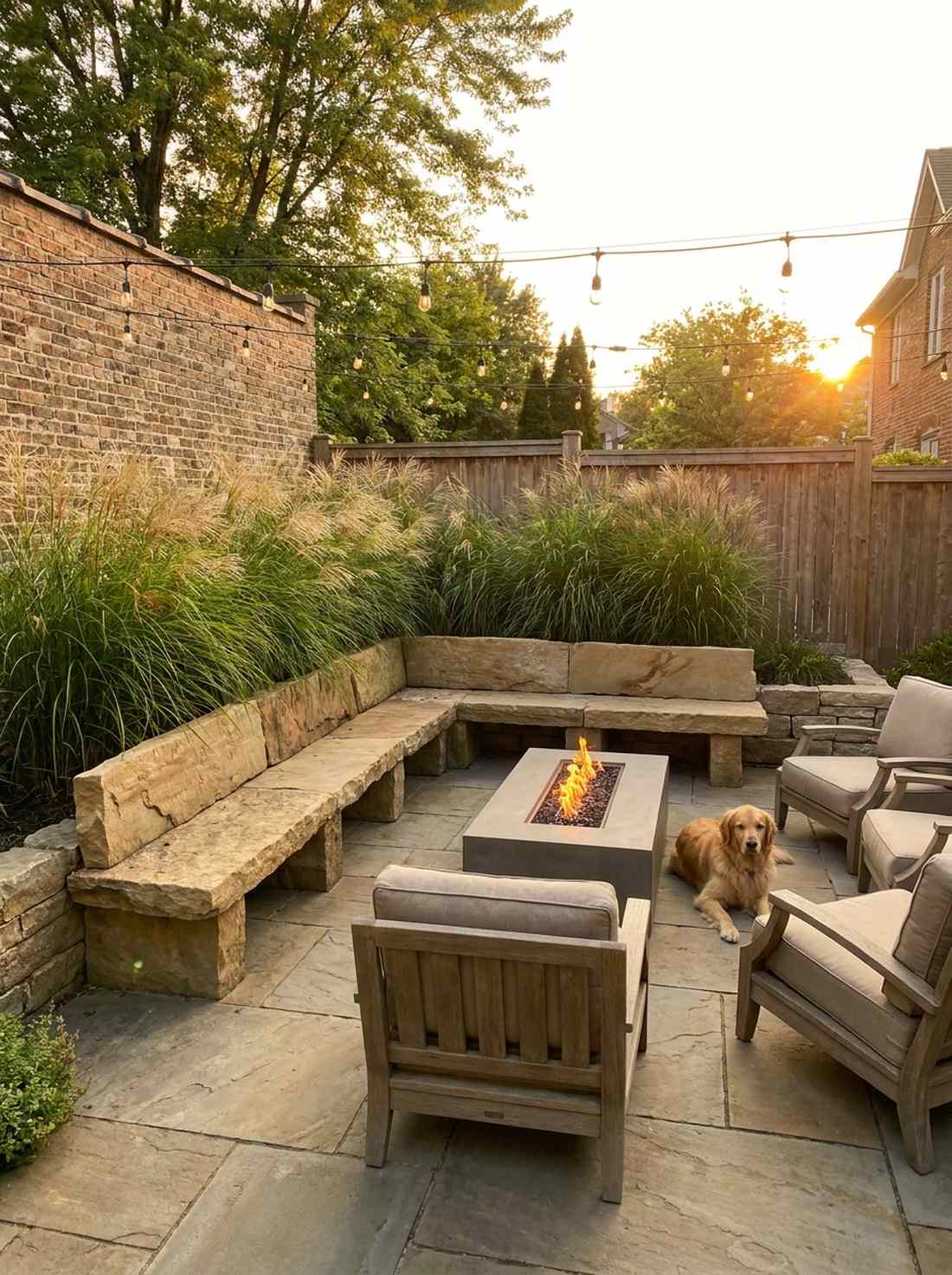 l shaped corner stone bench