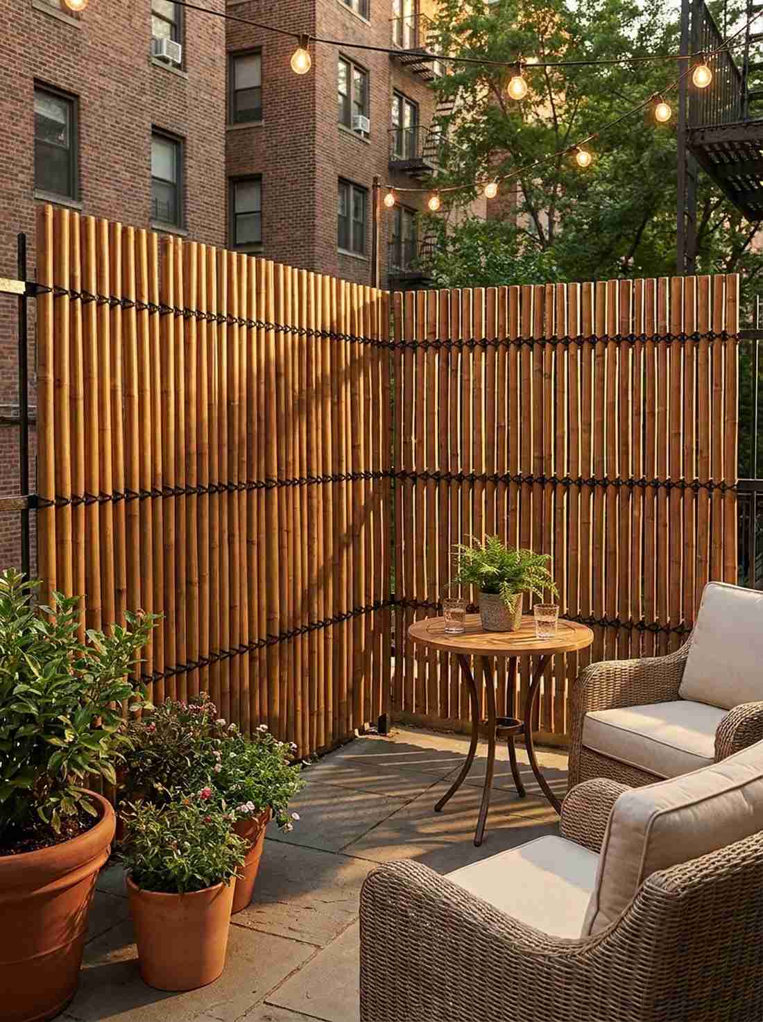 bamboo screen enclosure
