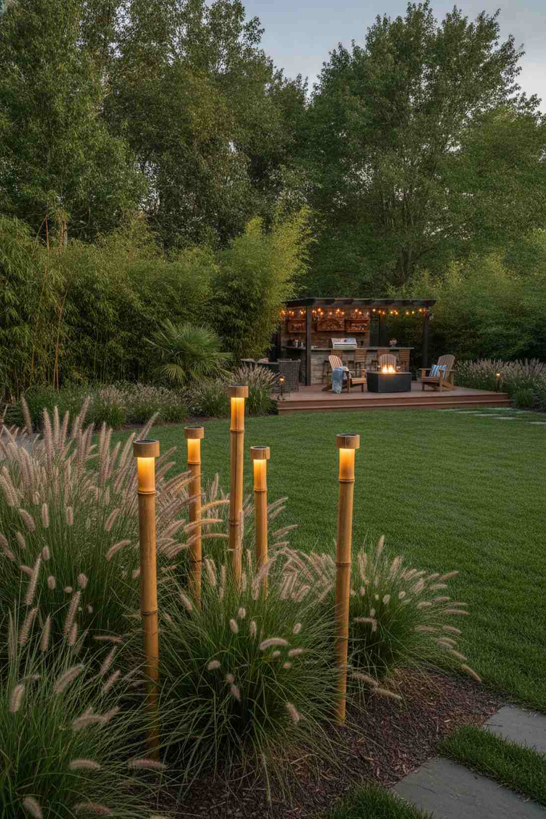 bamboo stake lights