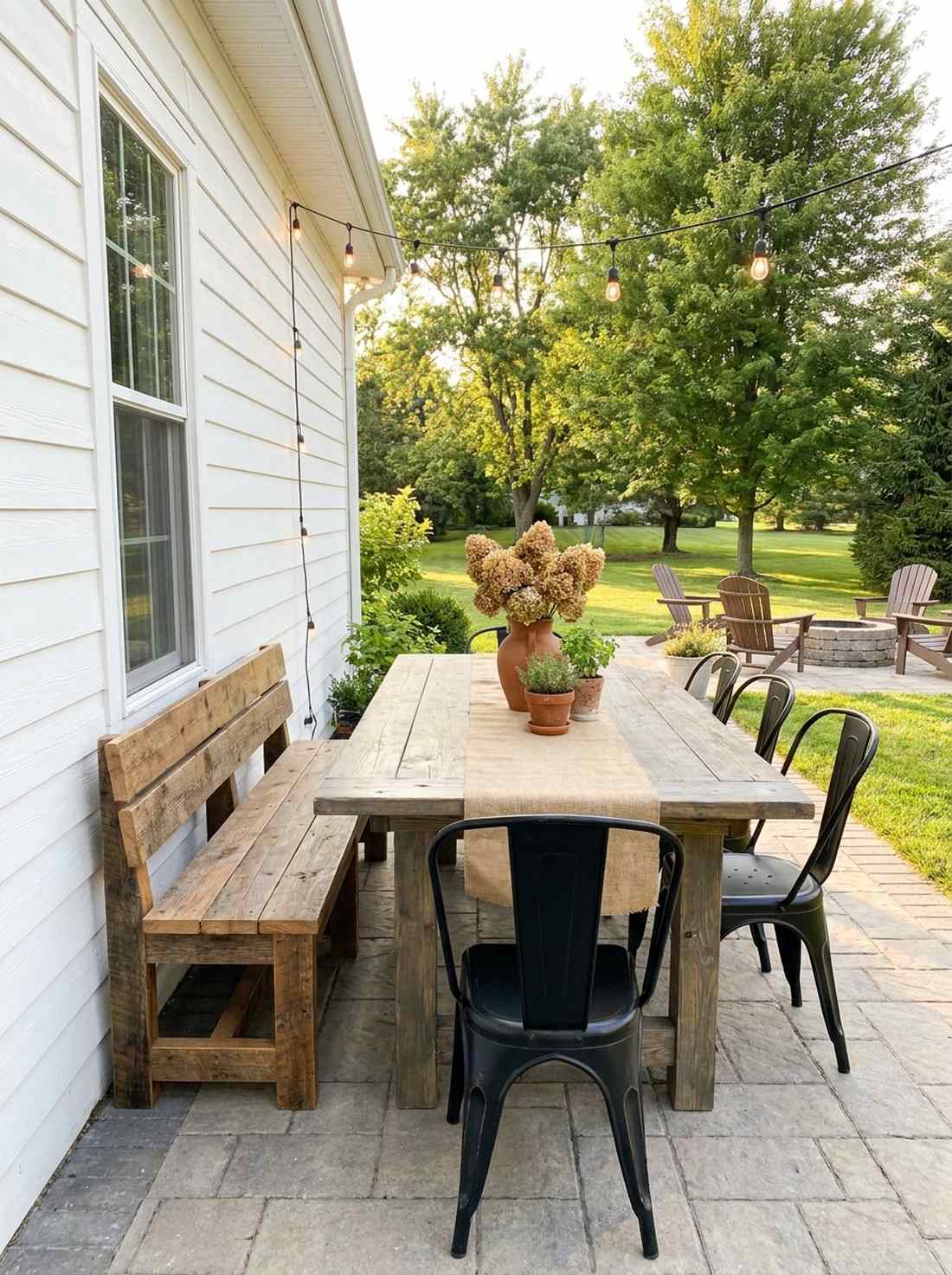 bench and chairs combo