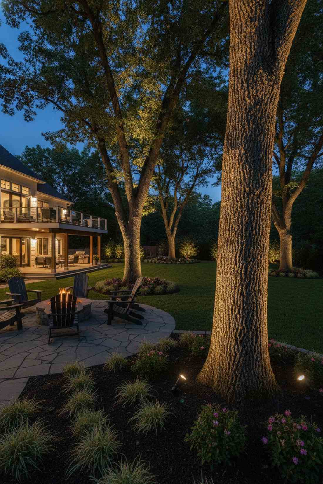 black accent uplights