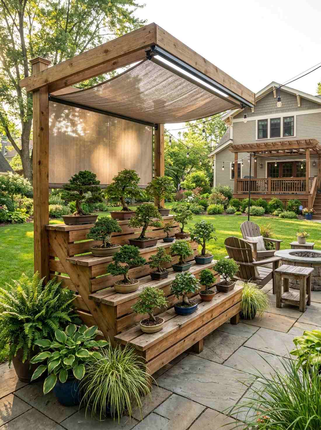 bonsai display shelter