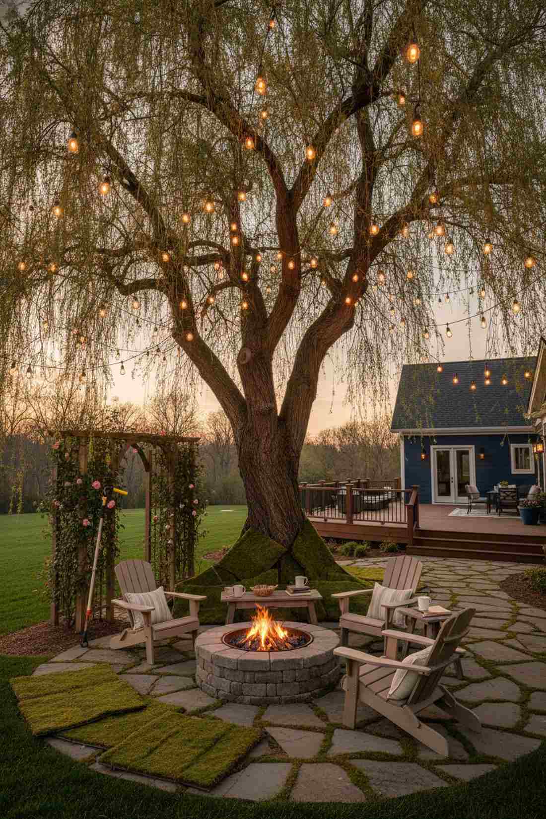 branch canopy draping
