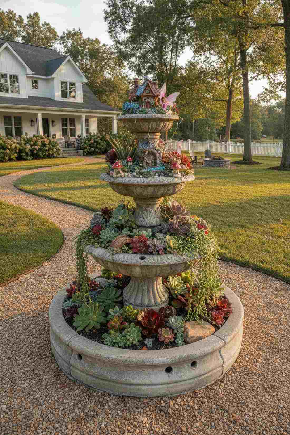 central fountain planter hybrid