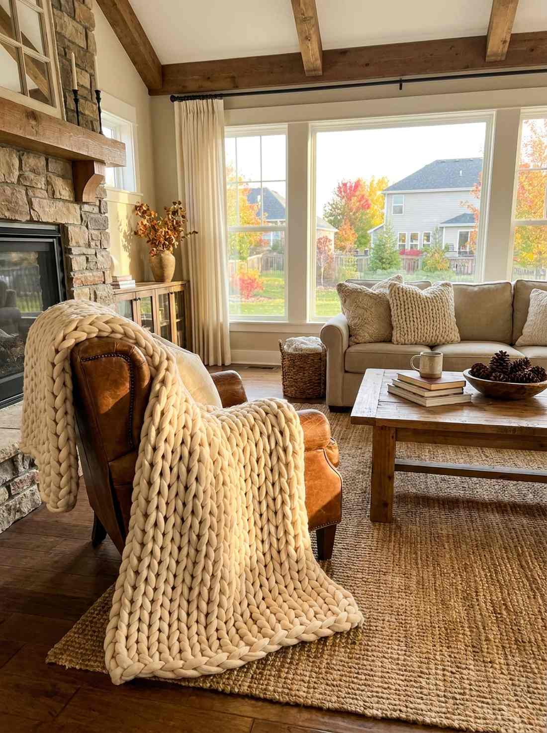 chunky knit throws