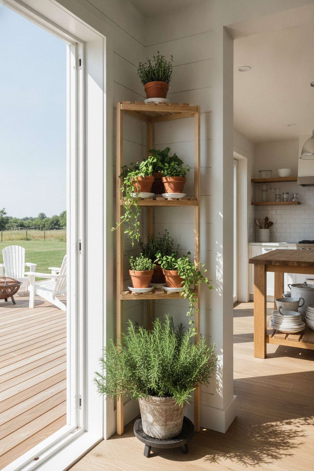 corner ladder plant stand