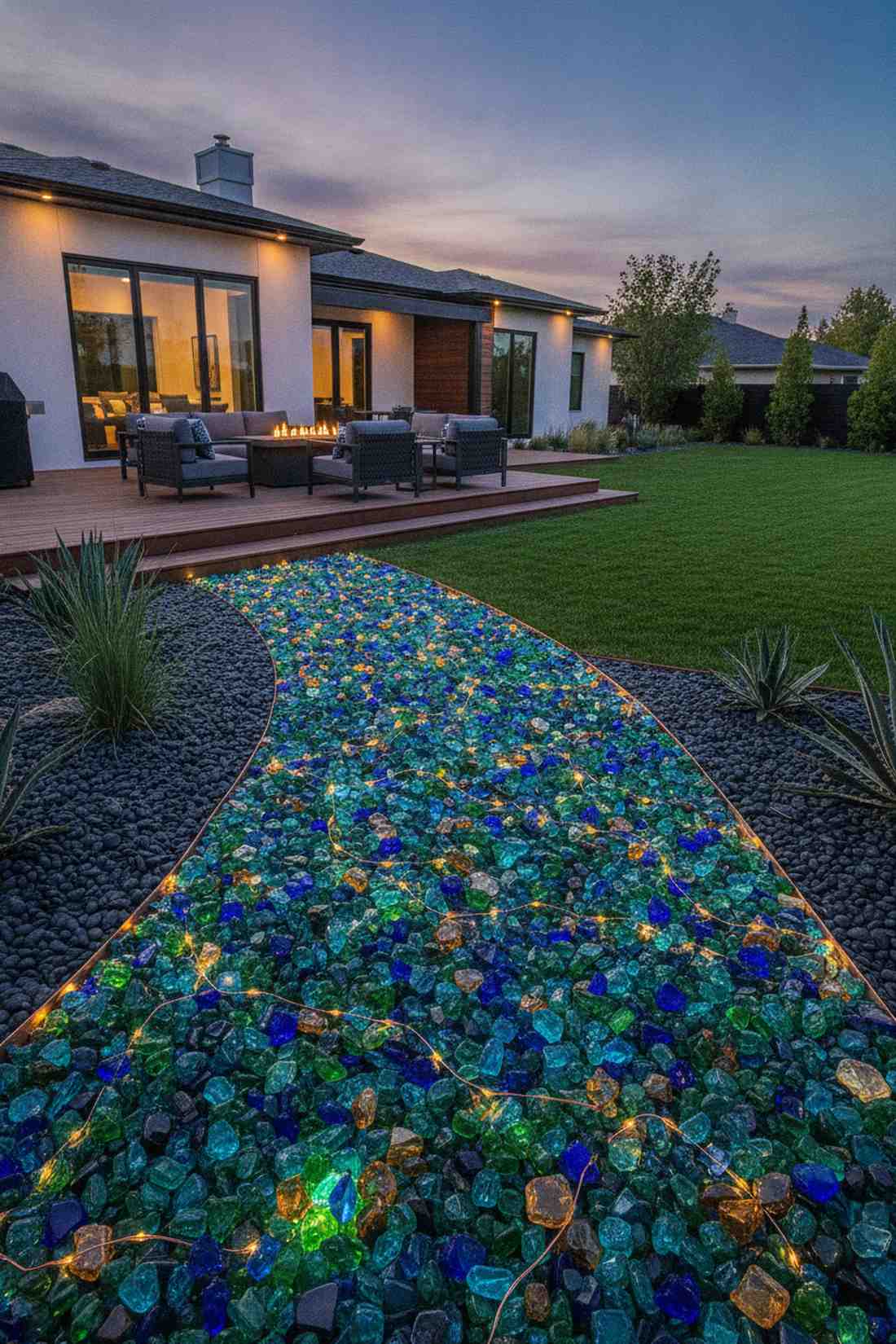 crushed glass mulch