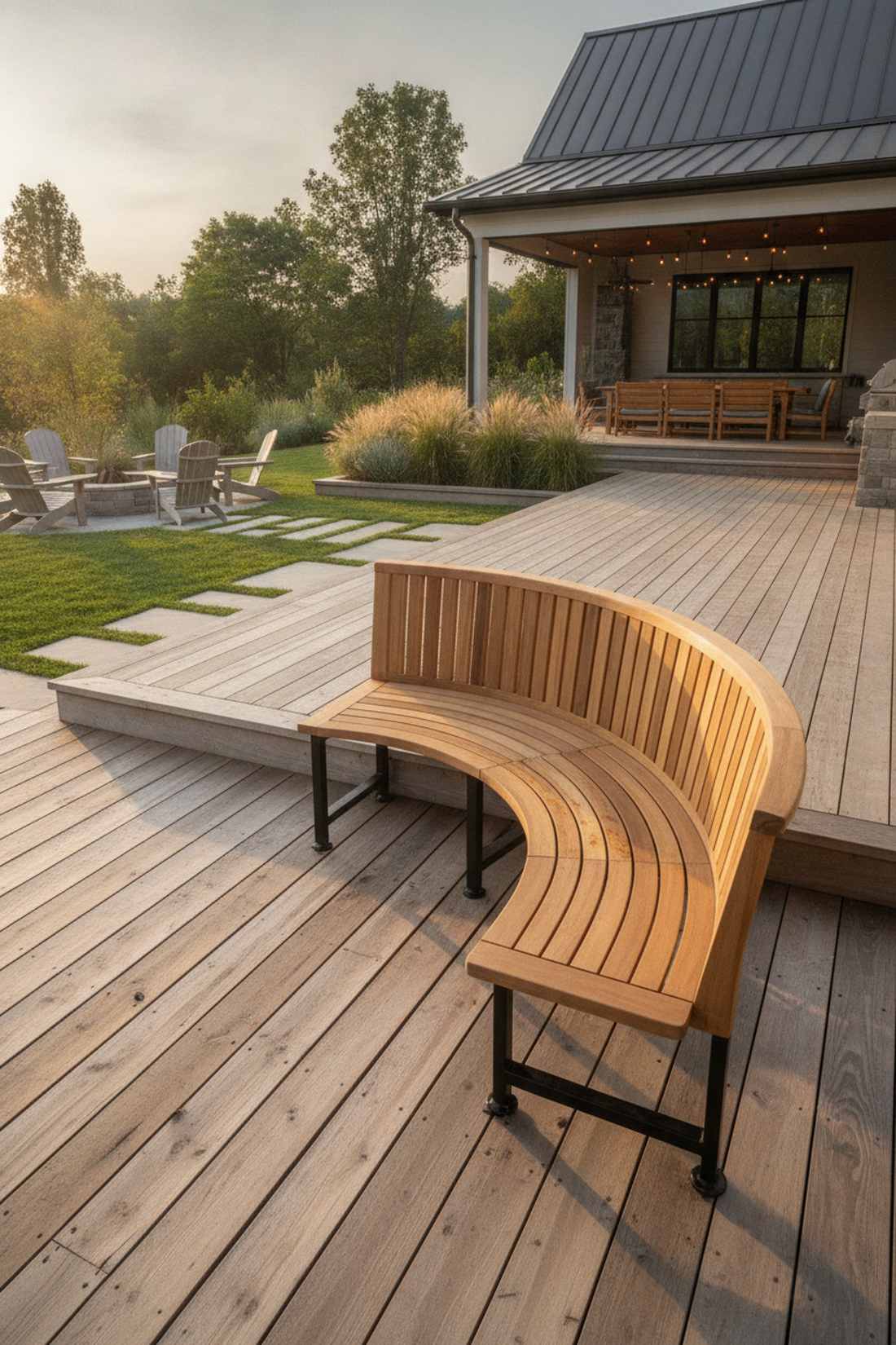 curved corner bench