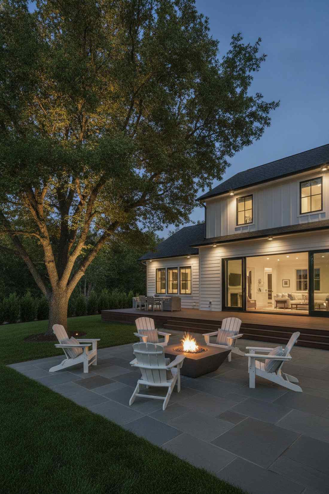 eave mounted tree downlights