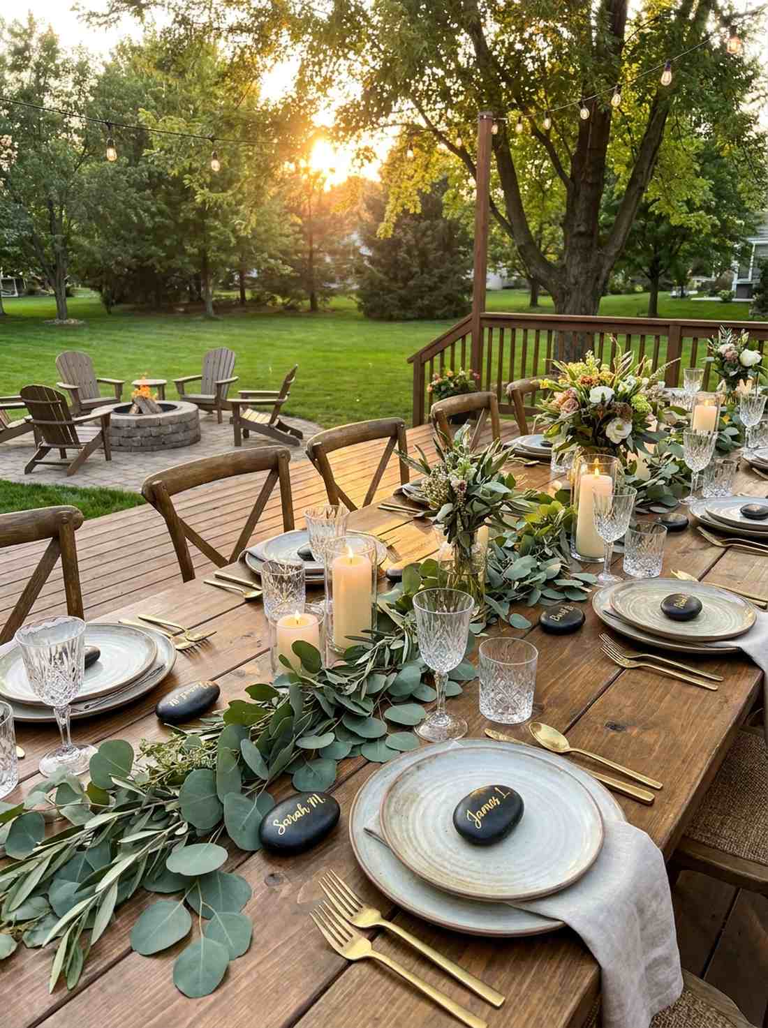engraved stone place cards