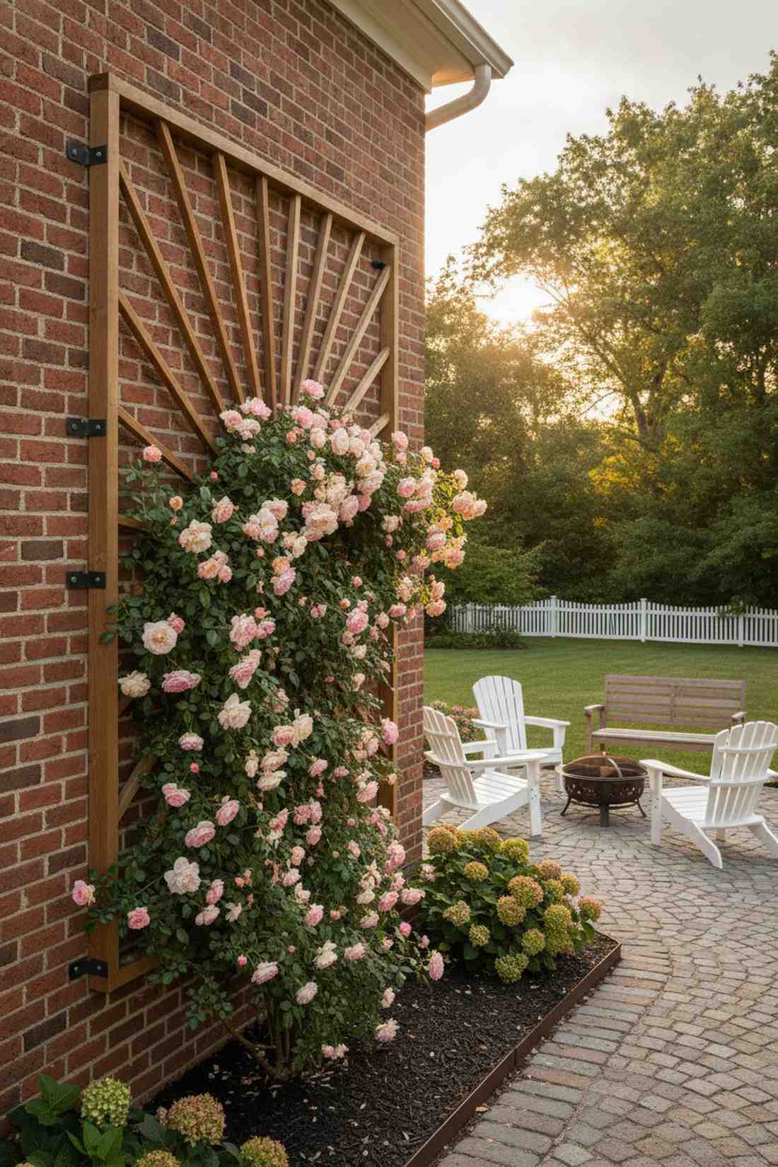 fan trellis for wall corners